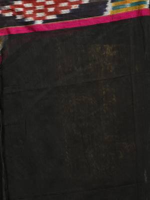 Multicolor woven pure cotton saree with blouse 5