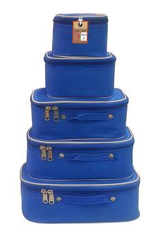 atorakushon   Nylon Blue Makeup Storage Box Cosmetic Vanity Travelling Bag Necklace Organizer Jewellery Pouch for Women