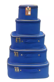 atorakushon   Nylon Blue Makeup Storage Box Cosmetic Vanity Travelling Bag Necklace Organizer Jewellery Pouch for Women