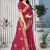 Pink embroidered art silk saree with blouse