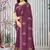 Wine embroidered art silk saree with blouse