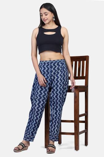 INDIGO PRINTED PANT