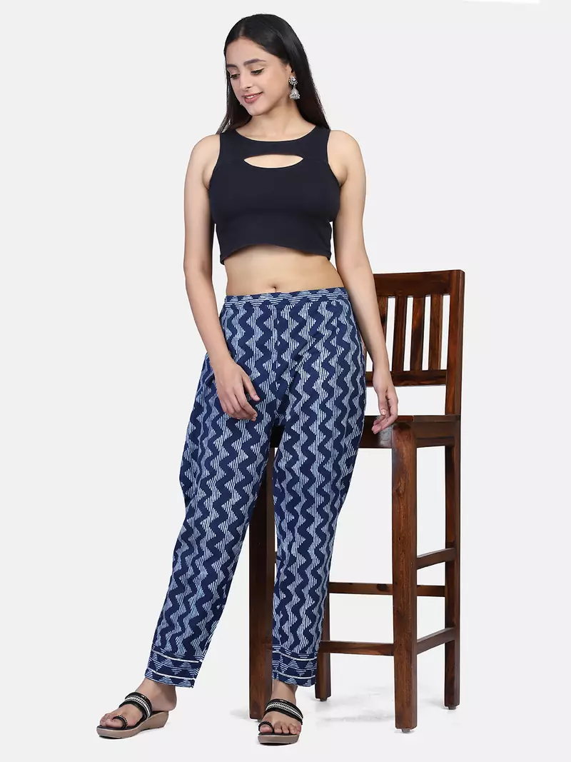 INDIGO PRINTED PANT
