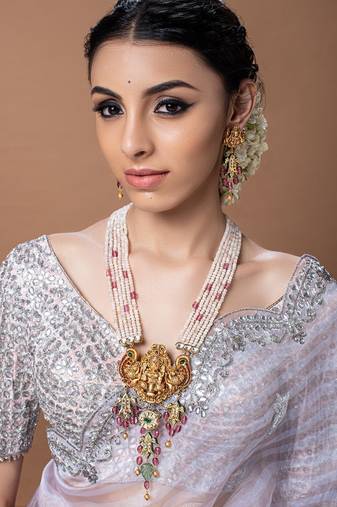 Yellow Gold multicolor kundan Jewellery