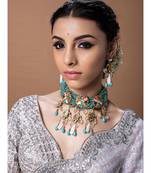 Yellow Gold multicolor kundan Jewellery