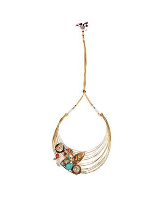 Yellow Gold multicolor kundan Necklaces 2