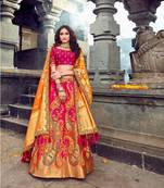 Rani Pink Heavy Embroidered Designer Lehenga 