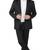 Black plain cotton bandhgala-suit