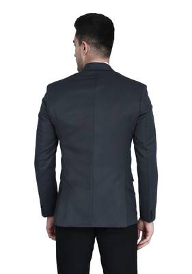 Grey plain cotton bandhgala-suit 3