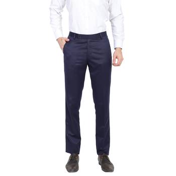 Blue plain cotton bandhgala-suit 4
