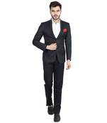 Blue plain cotton bandhgala-suit