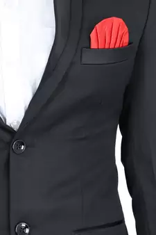 Blue plain cotton bandhgala-suit