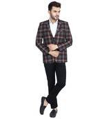 men's multicolour plain checks blazer