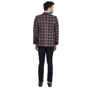 men's multicolour plain checks blazer 3