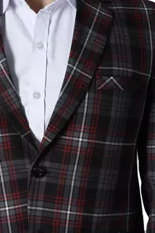 men's multicolour plain checks blazer