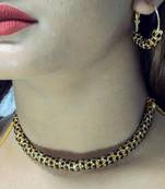 Ad Stones White  Moti Necklace  Sets With Matching Earrings For Women