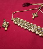  Alloy Gold Plated Jewellery Set With pearls For women & Girls