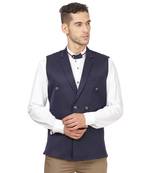 Black plain cotton nehru-jacket