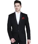 Black plain cotton bandhgala-suit