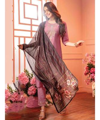 Purple Kurta full set 1
