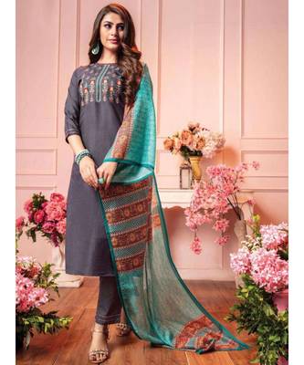 Grey Kurta full set 1