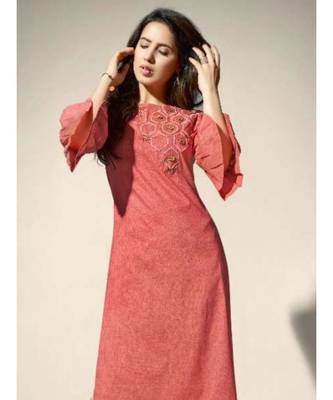 Brick Colour Cotton Kurta with Bottom 2