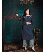 Blue Silk Kurta with Bottom