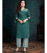 Green Silk Kurta with Bottom