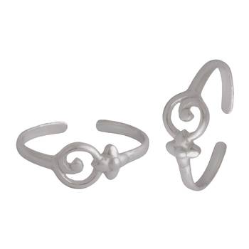 In Circular Silver Toe Ring-TR486 3