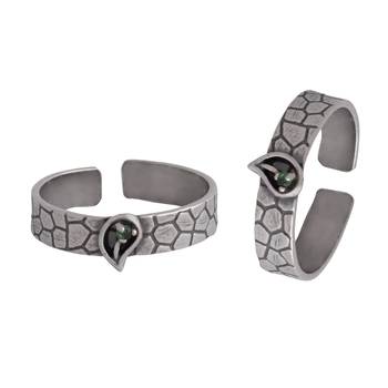 Leaf In Block Toe Ring-TR498 1