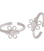 Cutout Floral Toe Ring-TR493