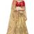 Beige embroidered satin semi stitched lehenga