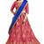 Pink embroidered  Art Silk semi stitched lehenga