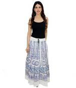 Kastiel Cotton Hand Block Printed Skirt For Women