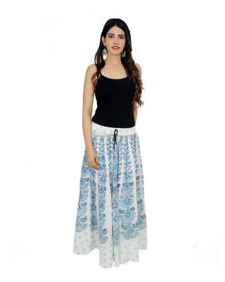 Kastiel Cotton Hand Block Printed Skirt For Women 3