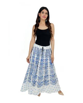 Kastiel Cotton Hand Block Printed Skirt For Women 1