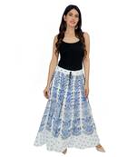 Kastiel Cotton Hand Block Printed Skirt For Women