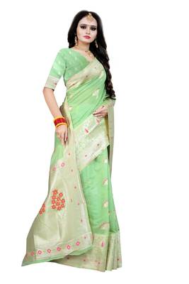 green SILK SAREE 2
