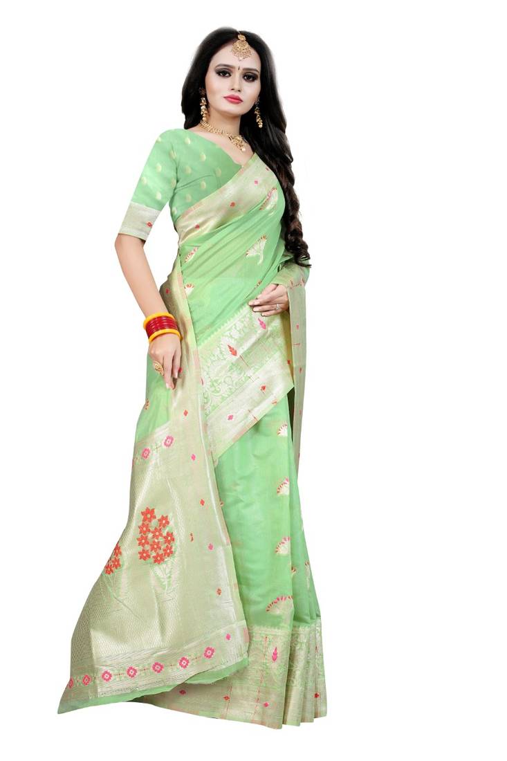 green SILK SAREE