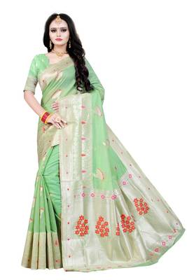 green SILK SAREE 3