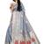 Grey woven silk blend saree with blouse