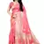 pink woven art silk saree with blouse