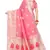 pink woven art silk saree with blouse