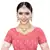 pink woven art silk saree with blouse