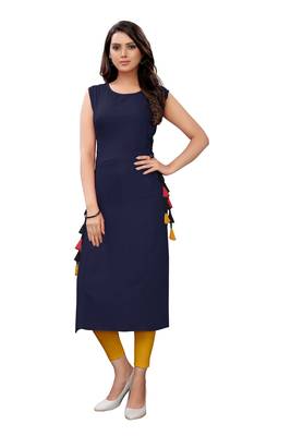 Women's Rayon Plain Readymade Kurti 1