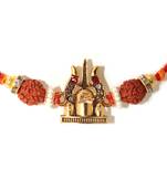 Lord Shiva's Blessed Shankar Bhagwan Trishul Rakhi   Shiv Ling Rakhi For Brother Rakshabandhan special With Roli Chawal