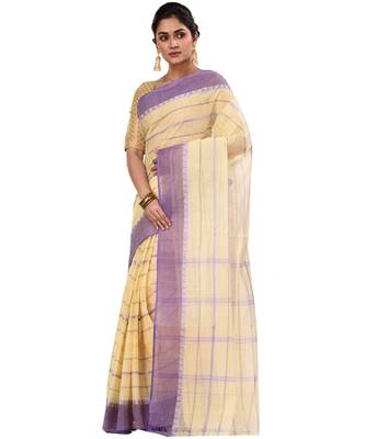 Pure Cotton Bengali Boysko Tant Saree Without Blouse Piece 5