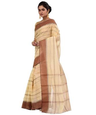 Pure Cotton Bengali Boysko Tant Saree Without Blouse Piece 1