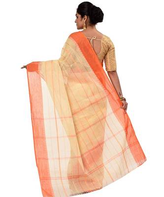 Pure Cotton Bengali Boysko Tant Saree Without Blouse Piece 3