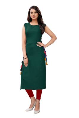 Women's Rayon Plain Readymade Kurti 1